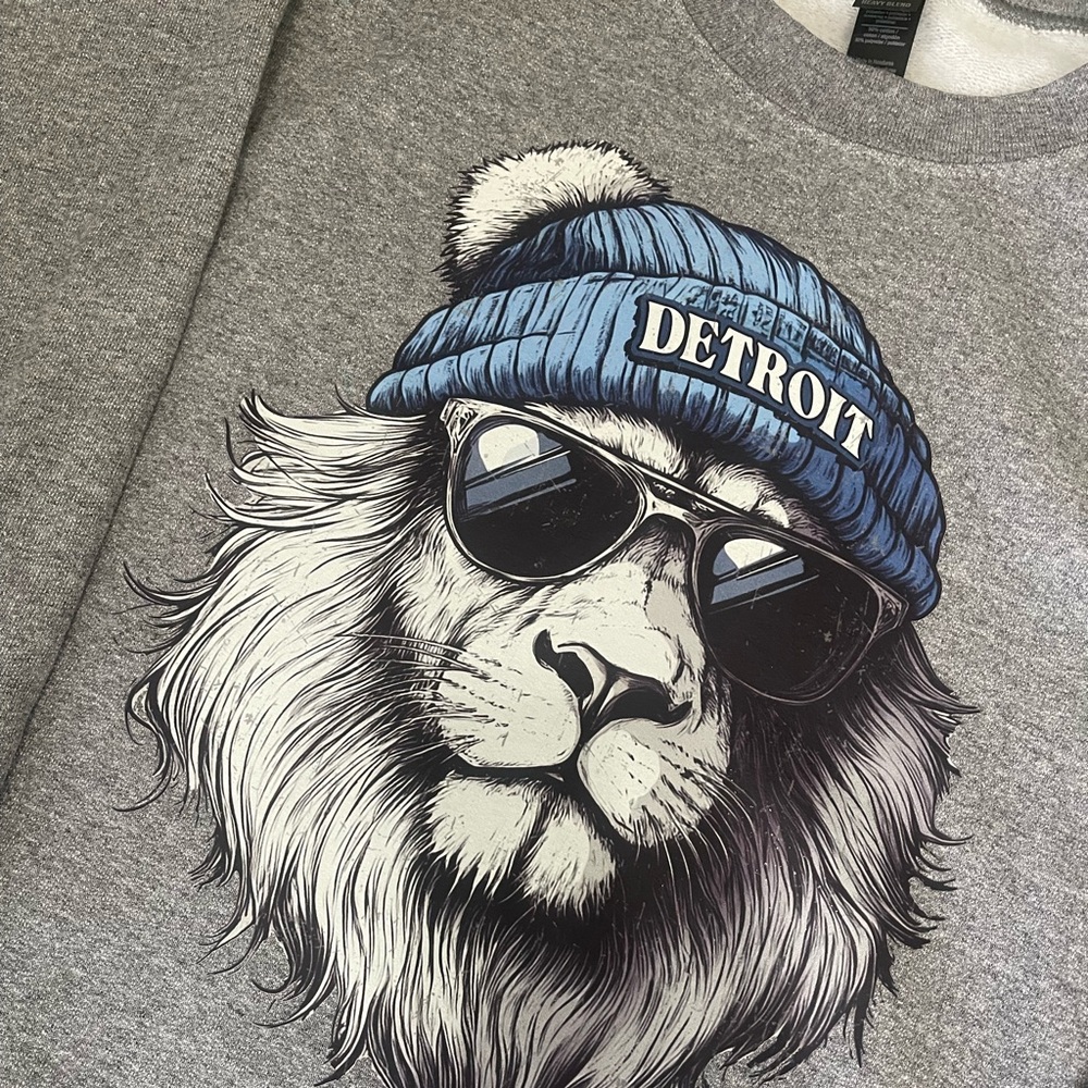 NEW Detroit Lions Crewneck - Sport Grey